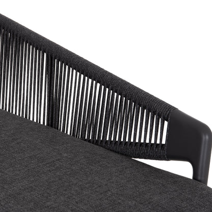 DAYBED SERIES XANTION HM6474.01 DARK GREY ALUMINUM-ROPE-OLEFIN FABRIC 157x147x88Hcm.