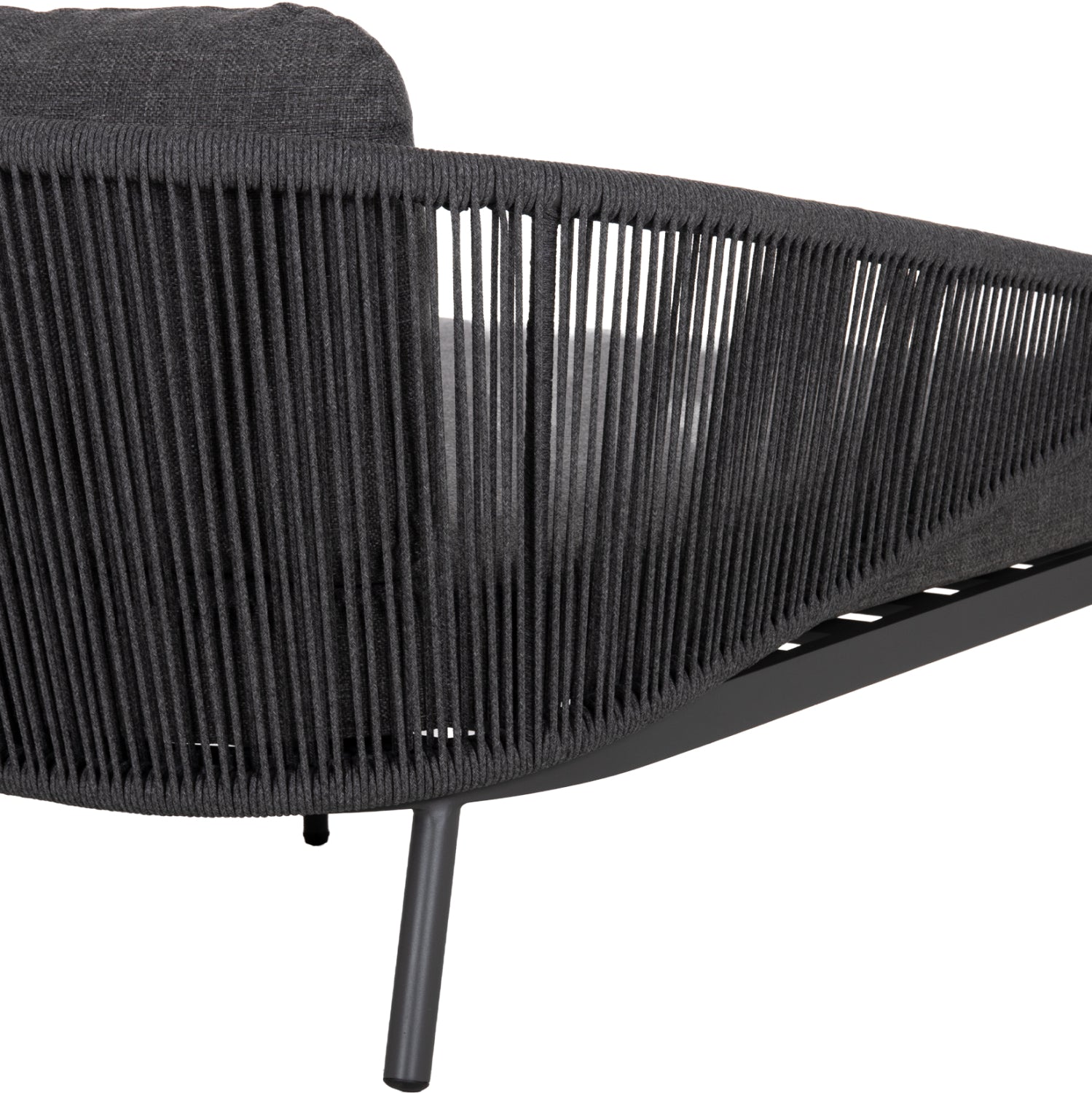 DAYBED SERIES XANTION HM6474.01 DARK GREY ALUMINUM-ROPE-OLEFIN FABRIC 157x147x88Hcm.
