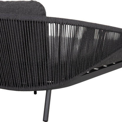 DAYBED SERIES XANTION HM6474.01 DARK GREY ALUMINUM-ROPE-OLEFIN FABRIC 157x147x88Hcm.