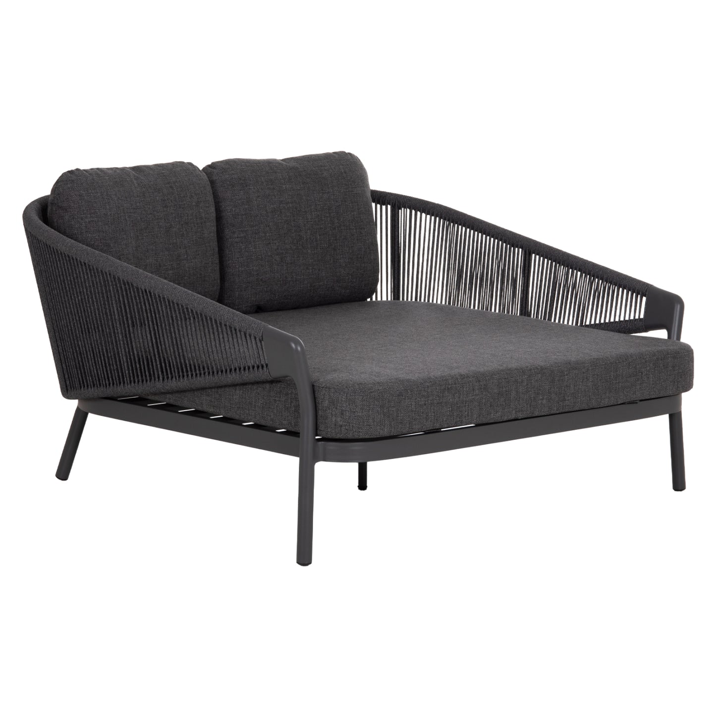 DAYBED SERIES XANTION HM6474.01 DARK GREY ALUMINUM-ROPE-OLEFIN FABRIC 157x147x88Hcm.