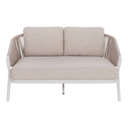 DAYBED SERIES XANTION HM6474.02 WHITE ALUMINUM-ROPE-OLEFIN FABRIC 157x147x88Hcm.