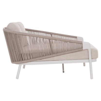 DAYBED SERIES XANTION HM6474.02 WHITE ALUMINUM-ROPE-OLEFIN FABRIC 157x147x88Hcm.