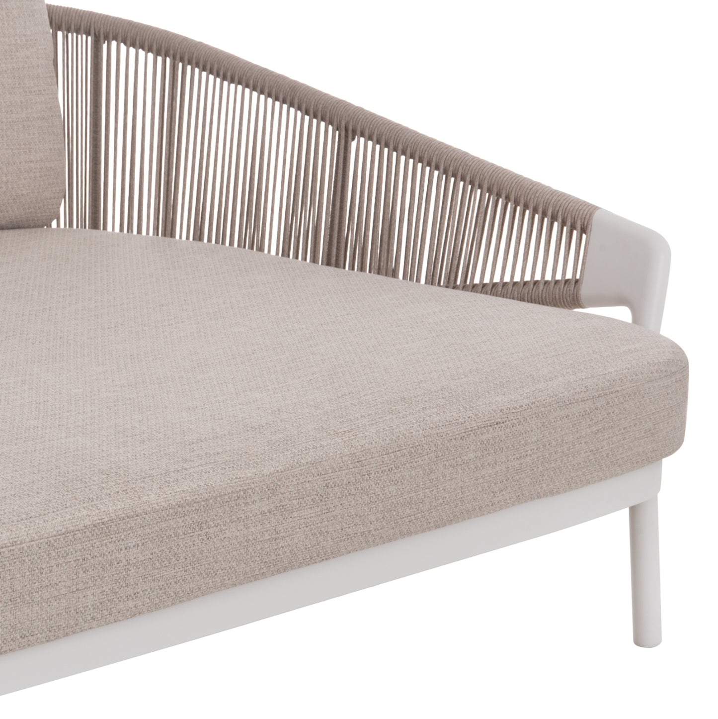 DAYBED SERIES XANTION HM6474.02 WHITE ALUMINUM-ROPE-OLEFIN FABRIC 157x147x88Hcm.