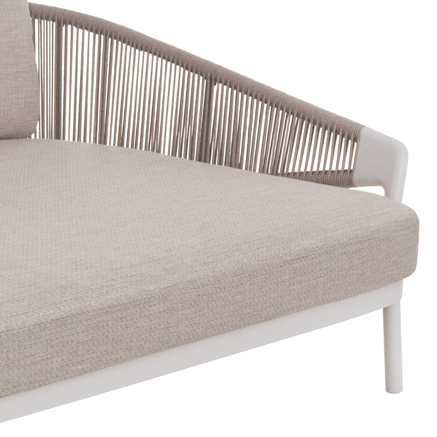 DAYBED SERIES XANTION HM6474.02 WHITE ALUMINUM-ROPE-OLEFIN FABRIC 157x147x88Hcm.
