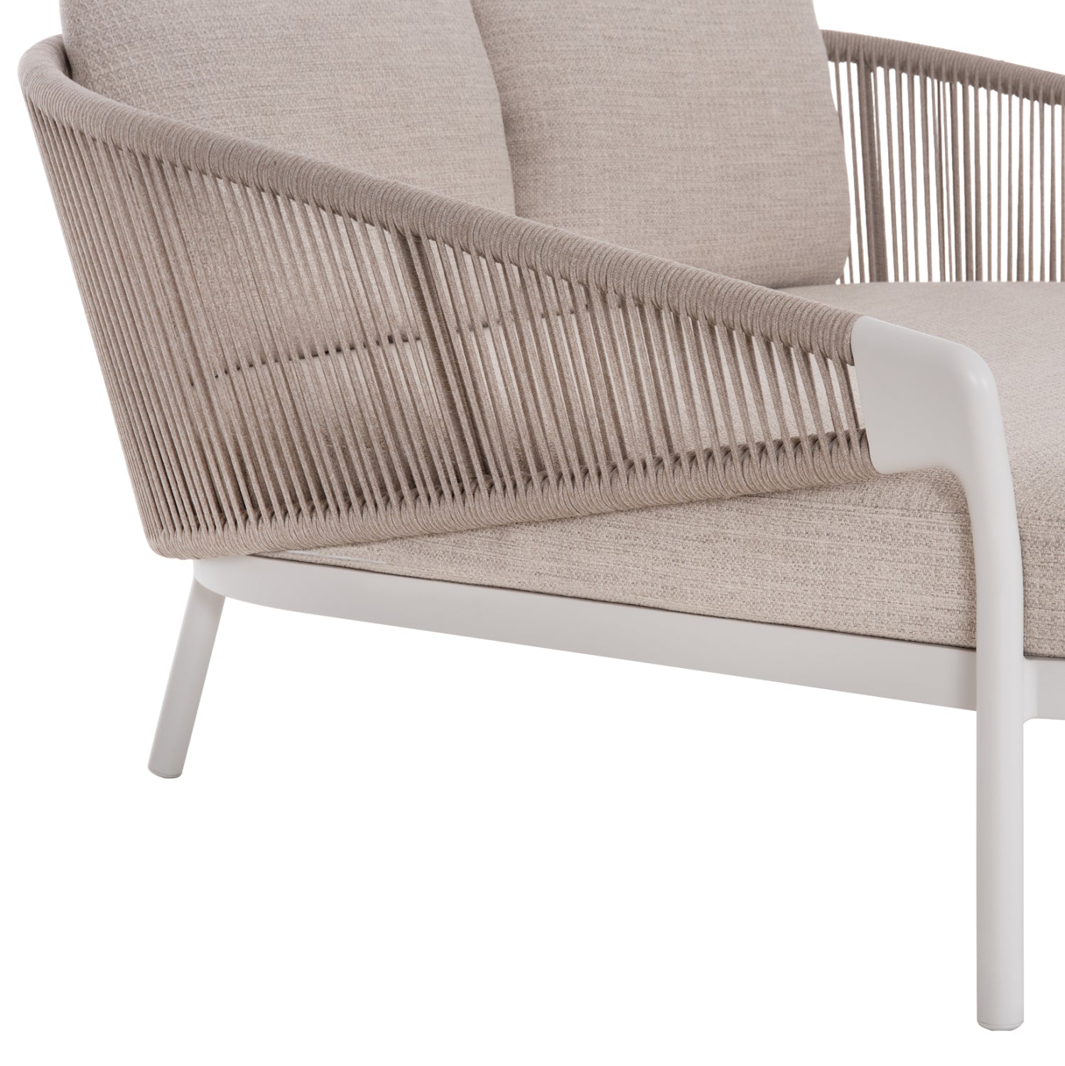 DAYBED SERIES XANTION HM6474.02 WHITE ALUMINUM-ROPE-OLEFIN FABRIC 157x147x88Hcm.