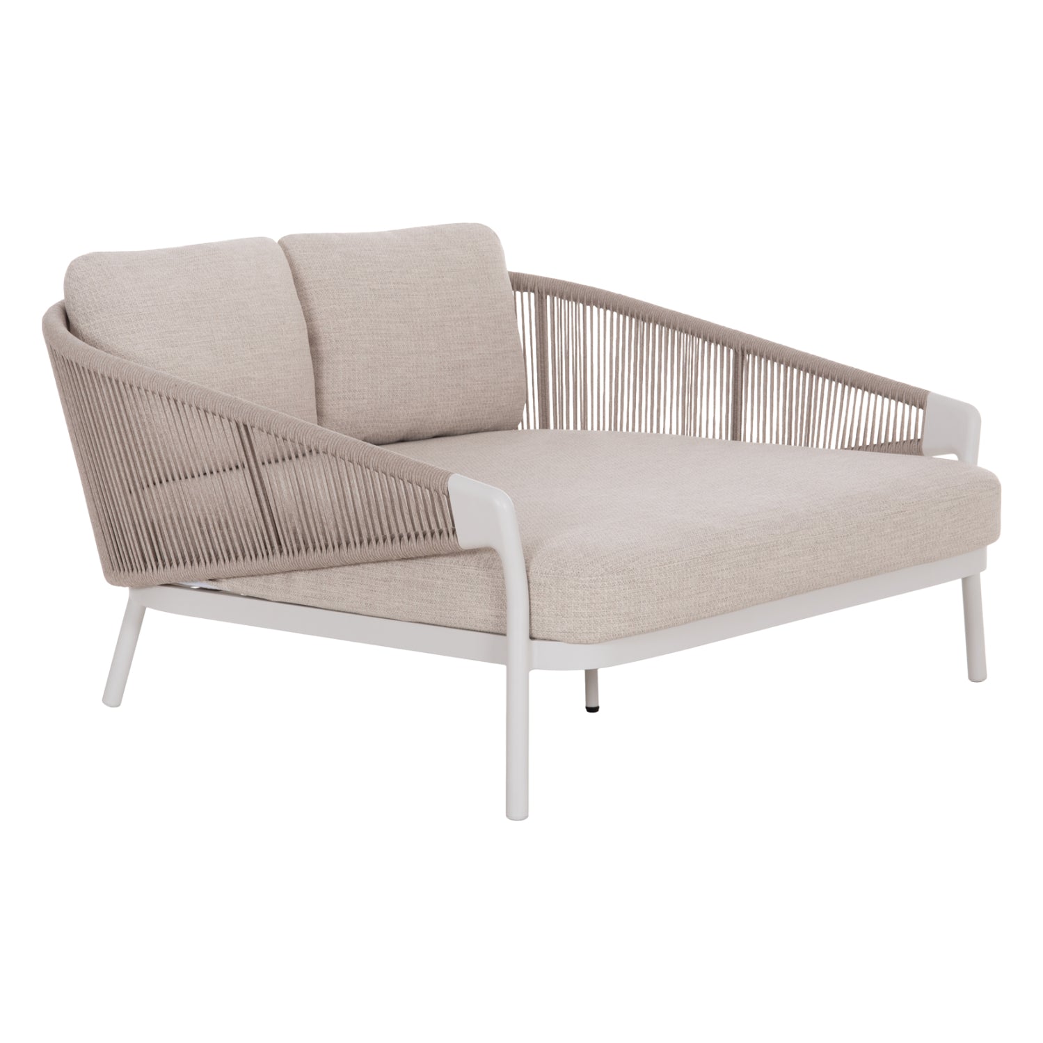DAYBED SERIES XANTION HM6474.02 WHITE ALUMINUM-ROPE-OLEFIN FABRIC 157x147x88Hcm.