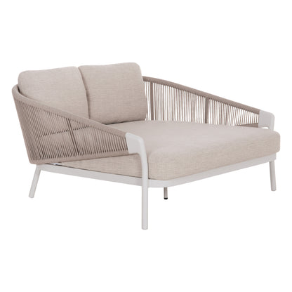 DAYBED SERIES XANTION HM6474.02 WHITE ALUMINUM-ROPE-OLEFIN FABRIC 157x147x88Hcm.