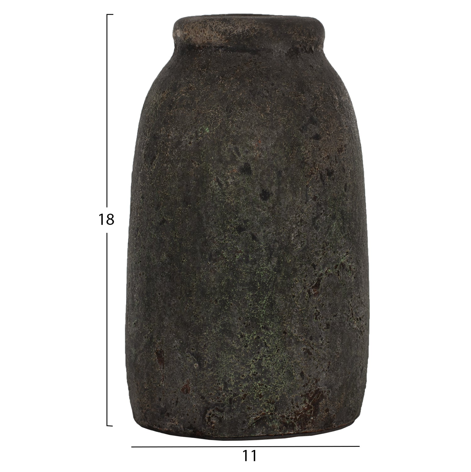 DECOR VASES 3PCS HM7711 TERRACOTTA FOSSIL GREY