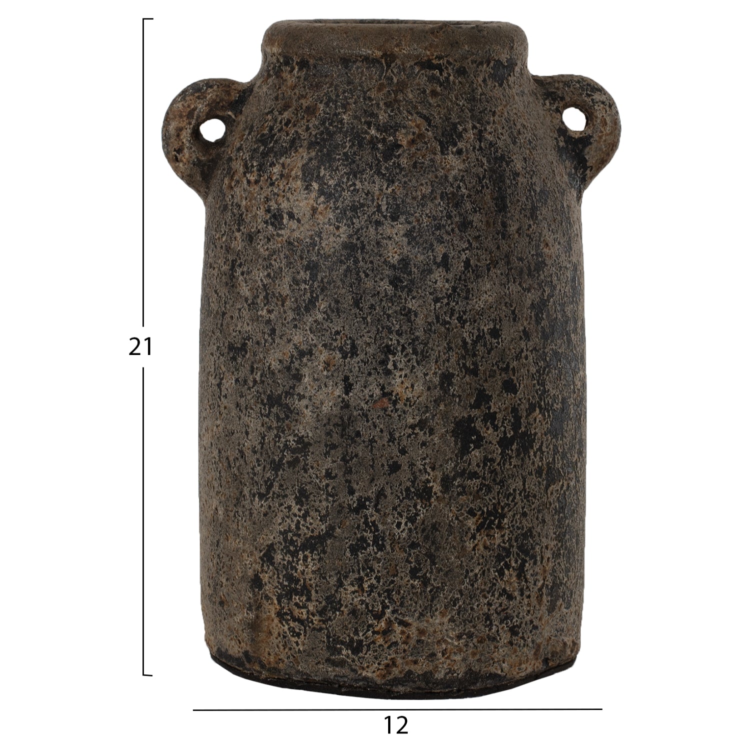 DECOR VASES 3PCS HM7710 ANTIQUE GREY TERRACOTTA