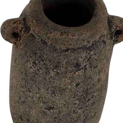 DECOR VASES 3PCS HM7710 ANTIQUE GREY TERRACOTTA