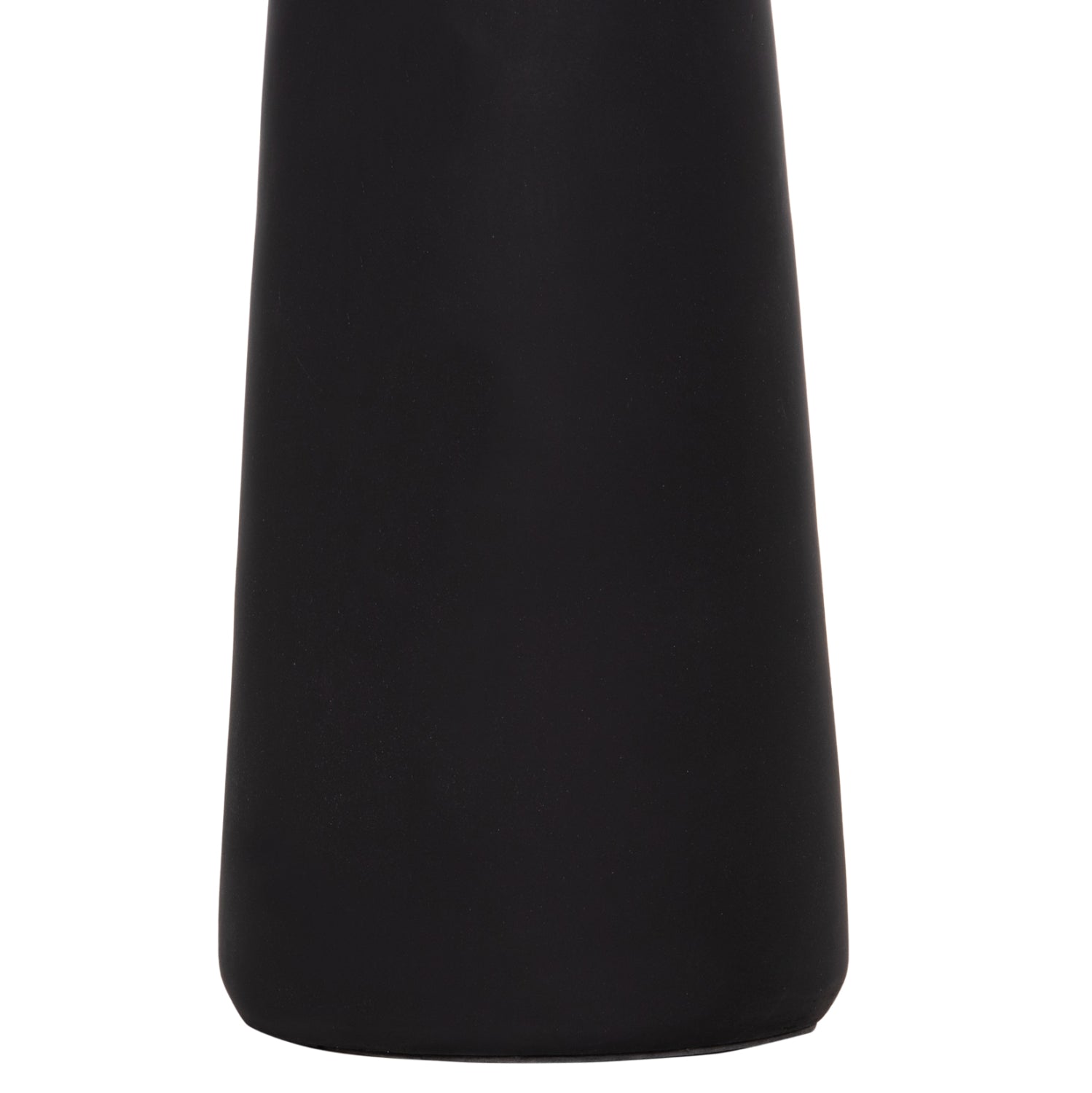 DECORATIVE FLOOR VASE NEBULA HM4660.01L FIBER CEMENT IN BLACK--TEAK WOOD Φ45x172Hcm.