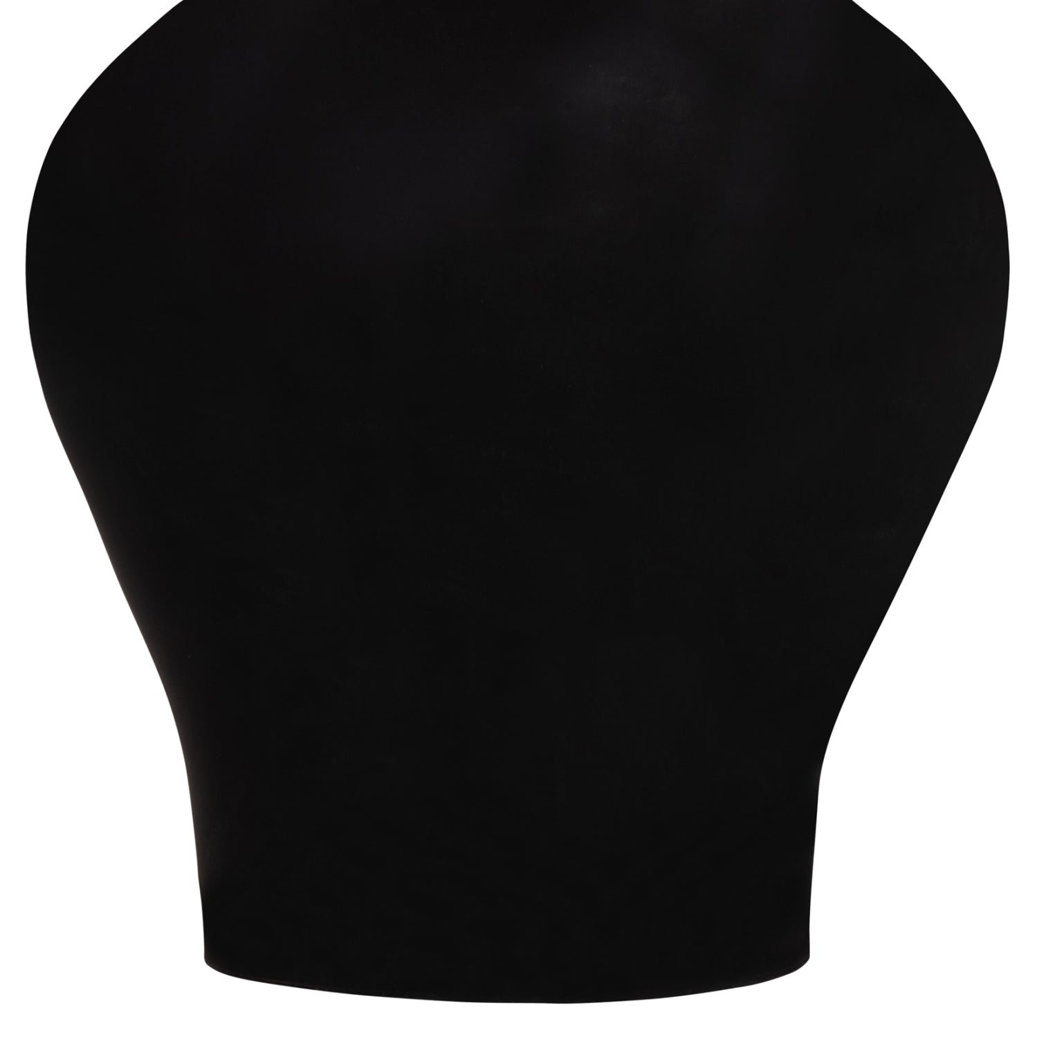 DECORATIVE FLOOR VASE NEBULA HM4660.01S FIBER CEMENT IN BLACK--TEAK WOOD Φ45x115Hcm.