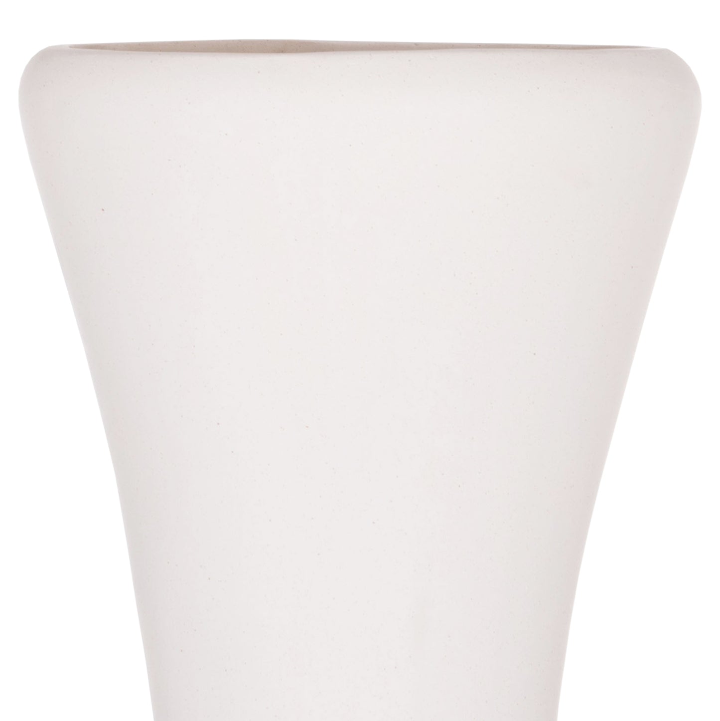 DECORATIVE FLOOR VASE NEBULA HM4660.02L FIBER CEMENT IN WHITE--TEAK WOOD Φ45x172Hcm.