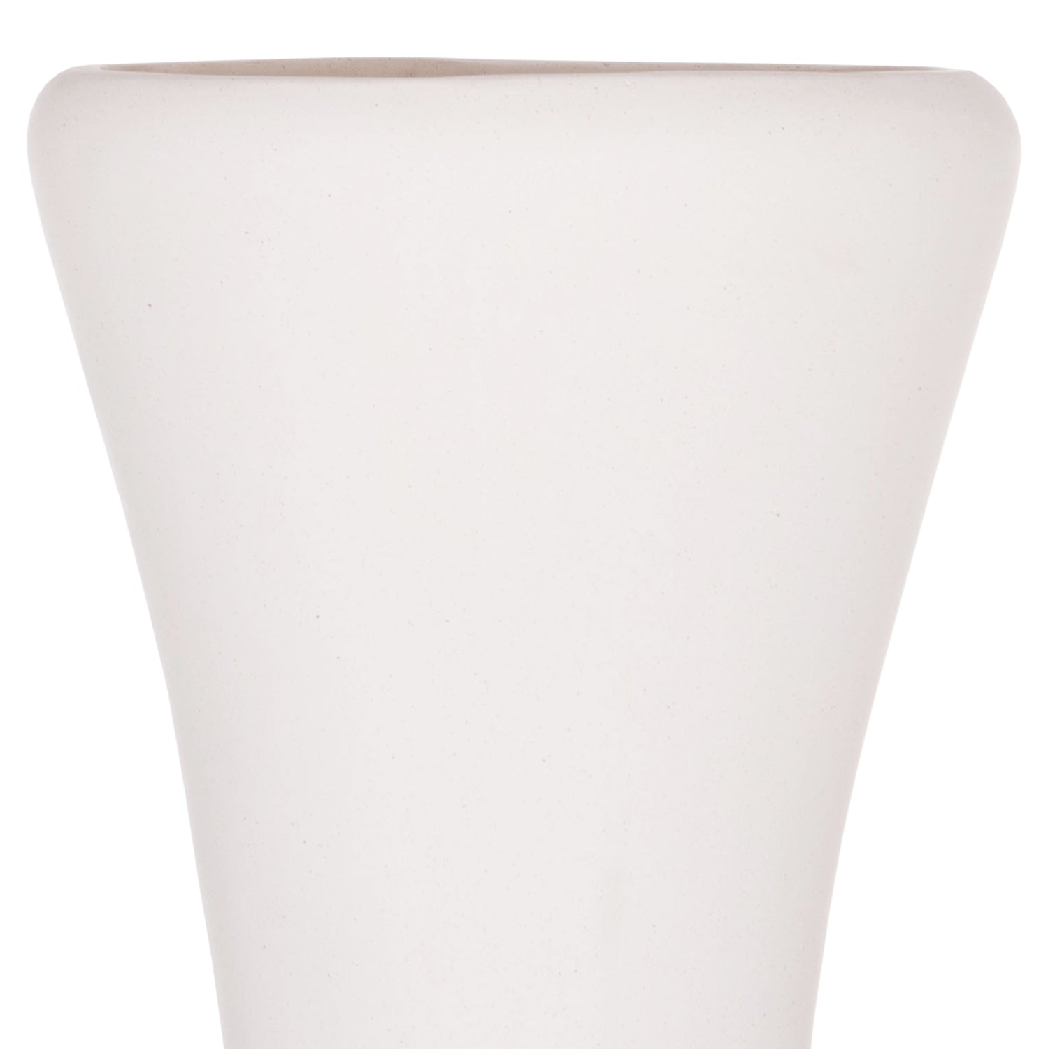 DECORATIVE FLOOR VASE NEBULA HM4660.02L FIBER CEMENT IN WHITE--TEAK WOOD Φ45x172Hcm.