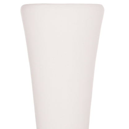 DECORATIVE FLOOR VASE NEBULA HM4660.02M FIBER CEMENT IN WHITE--TEAK WOOD Φ45x148Hcm.