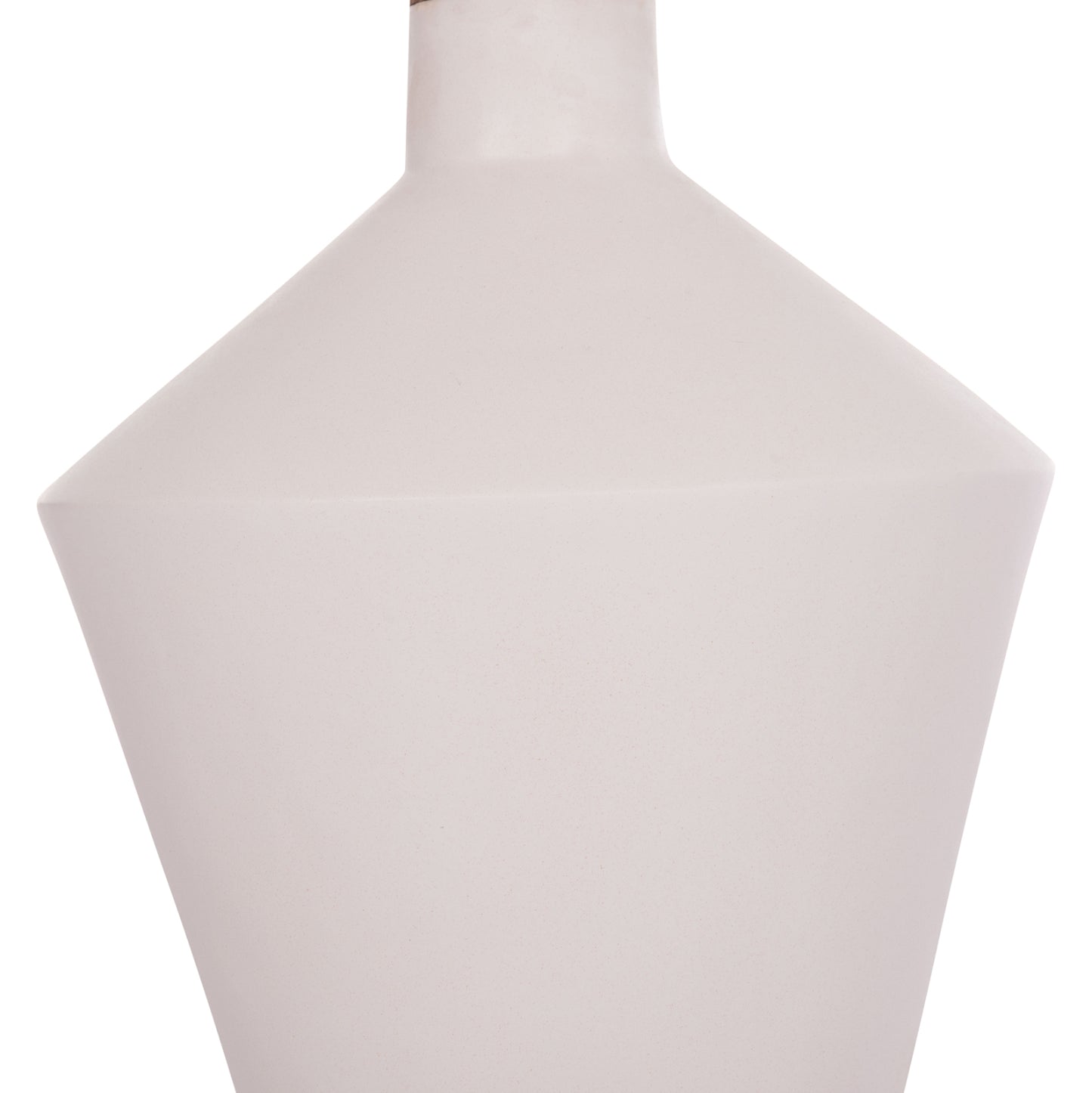 DECORATIVE FLOOR VASE NEBULA HM4661.02 FIBER CEMENT IN WHITE--TEAK WOOD Φ60x115Hcm.