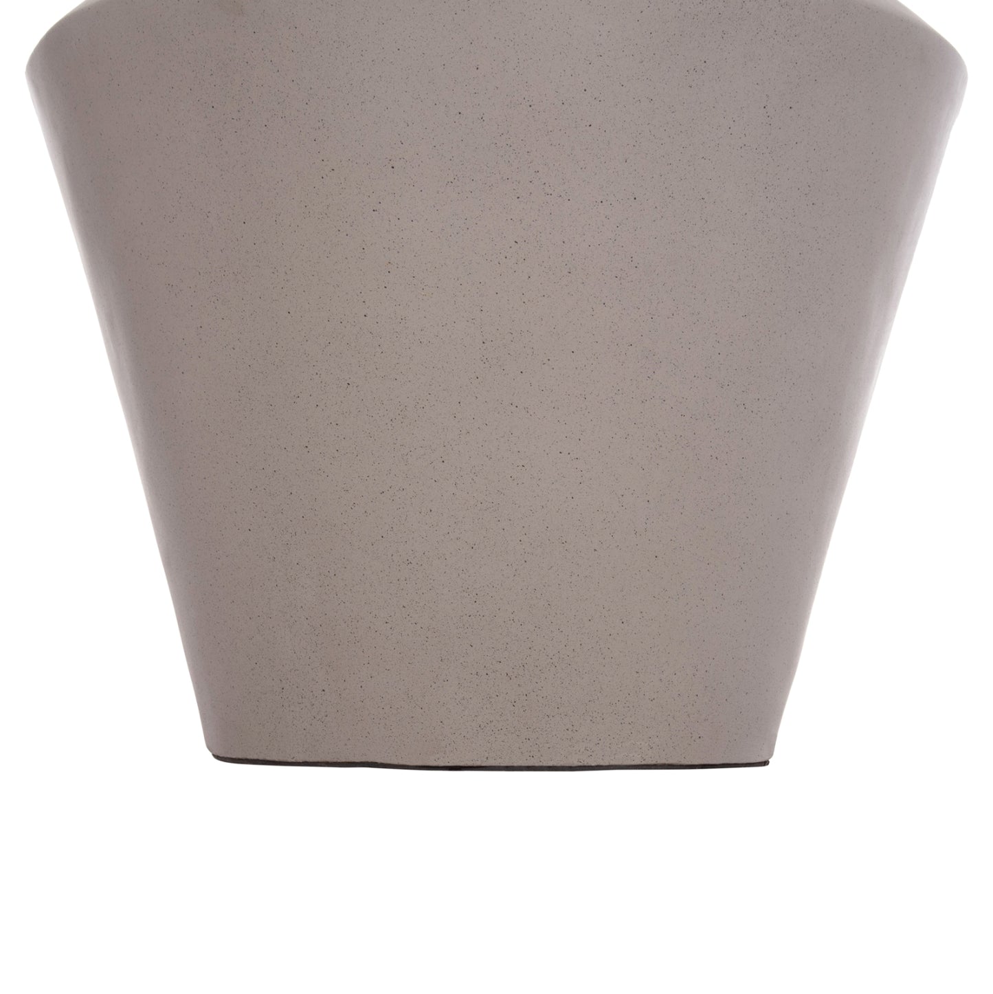 DECORATIVE FLOOR VASE NEBULA HM4661.03 FIBER CEMENT IN GREY--TEAK WOOD Φ60x115Hcm.