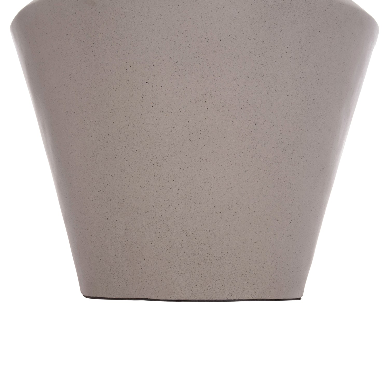 DECORATIVE FLOOR VASE NEBULA HM4661.03 FIBER CEMENT IN GREY--TEAK WOOD Φ60x115Hcm.