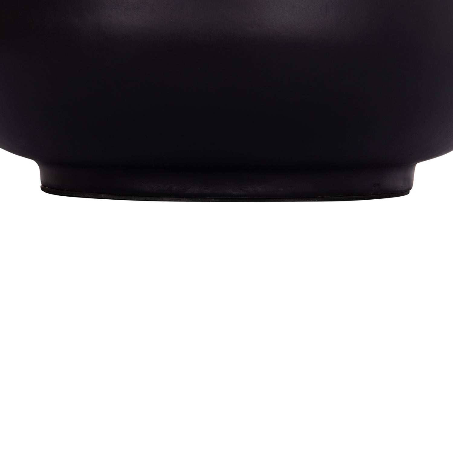 DECORATIVE FLOOR VASE LINTER HM4662.01L FIBER CEMENT IN BLACK--TEAK WOOD Φ41x47Hcm.