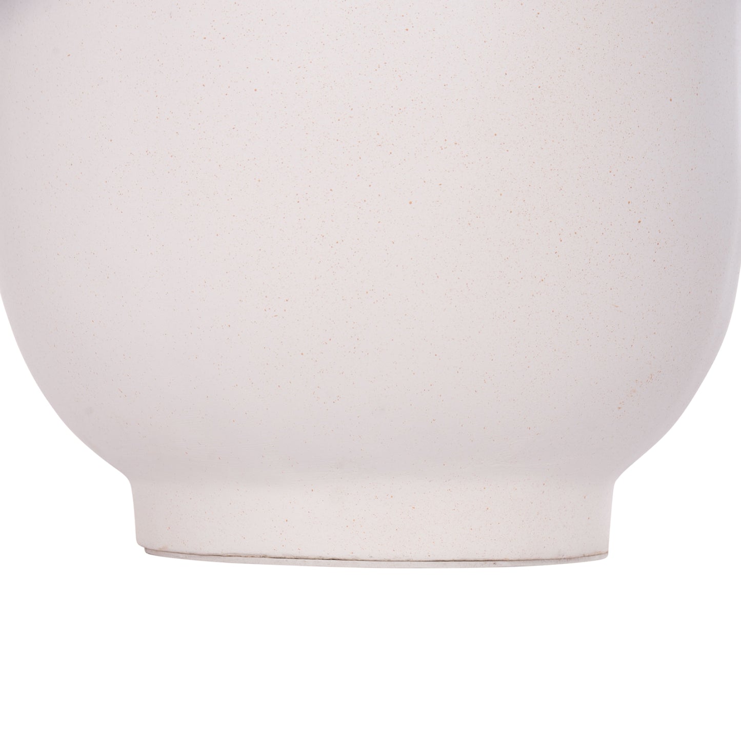 DECORATIVE FLOOR VASE LINTER HM4662.02S FIBER CEMENT IN WHITE--TEAK WOOD Φ34x60Hcm.