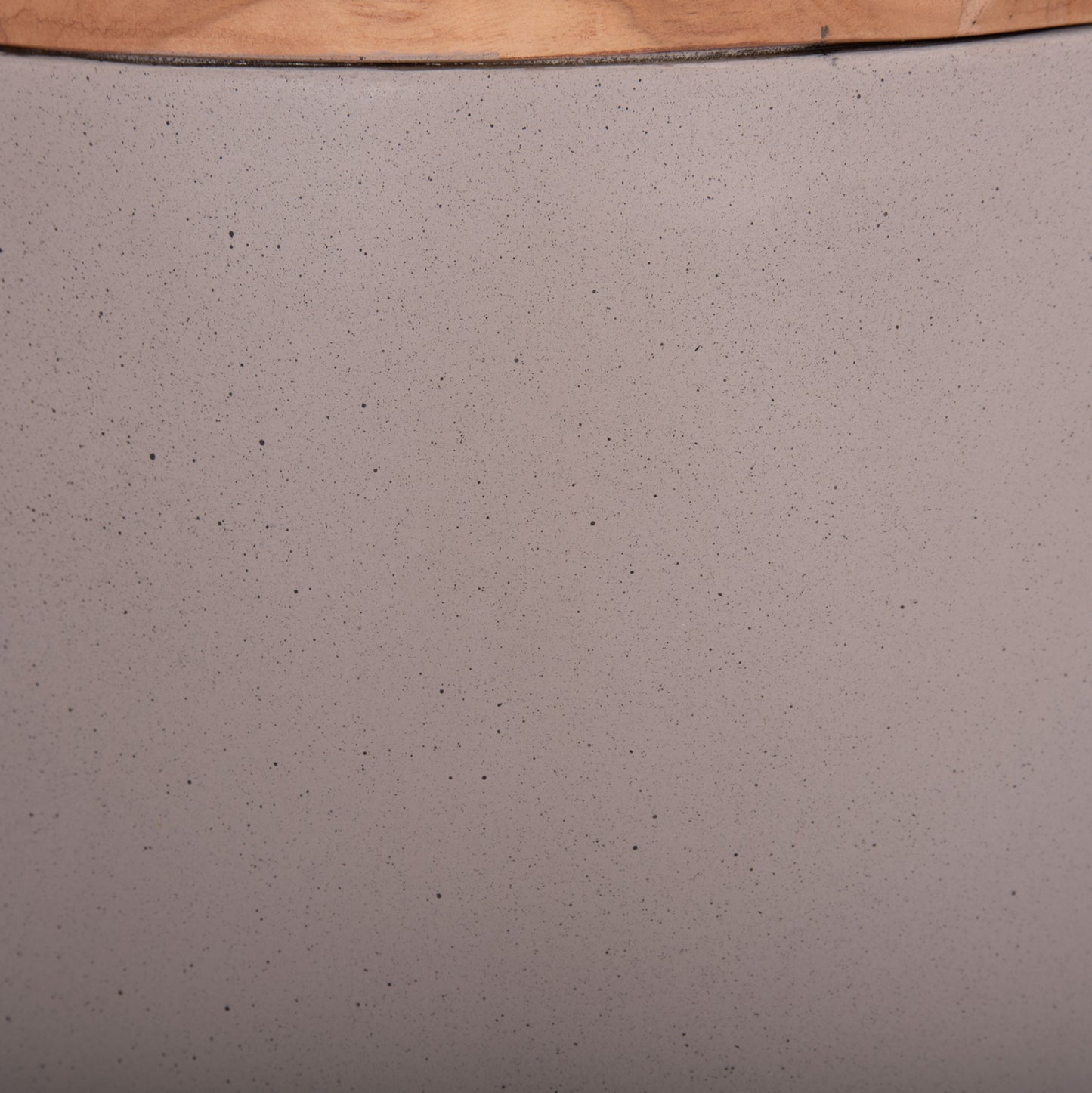 DECORATIVE FLOOR VASE LINTER HM4662.05S FIBER CEMENT IN GREY MATTE--TEAK WOOD Φ34x60Hcm.