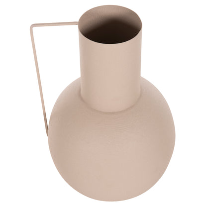 DECORATIVE VASE FLAGON HM4259.01 METAL IN ECRU Φ34x54Hcm.