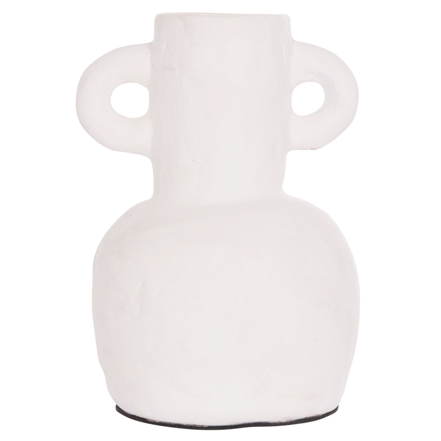 DECORATIVE VASE SERIES CLAYVON HM4406 TERRACOTTA IN WHITE COLOR Φ14x20Hcm.