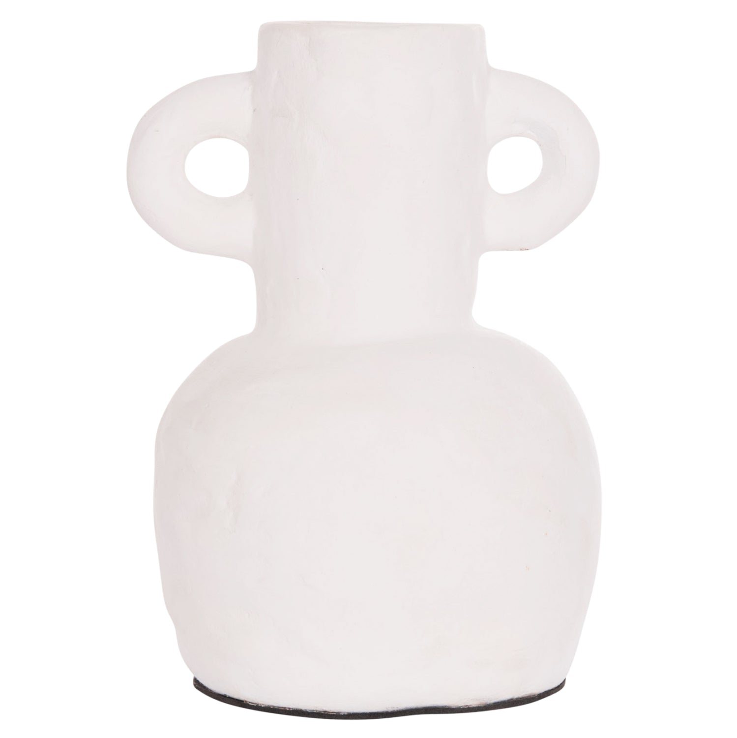 DECORATIVE VASE SERIES CLAYVON HM4406 TERRACOTTA IN WHITE COLOR Φ14x20Hcm.