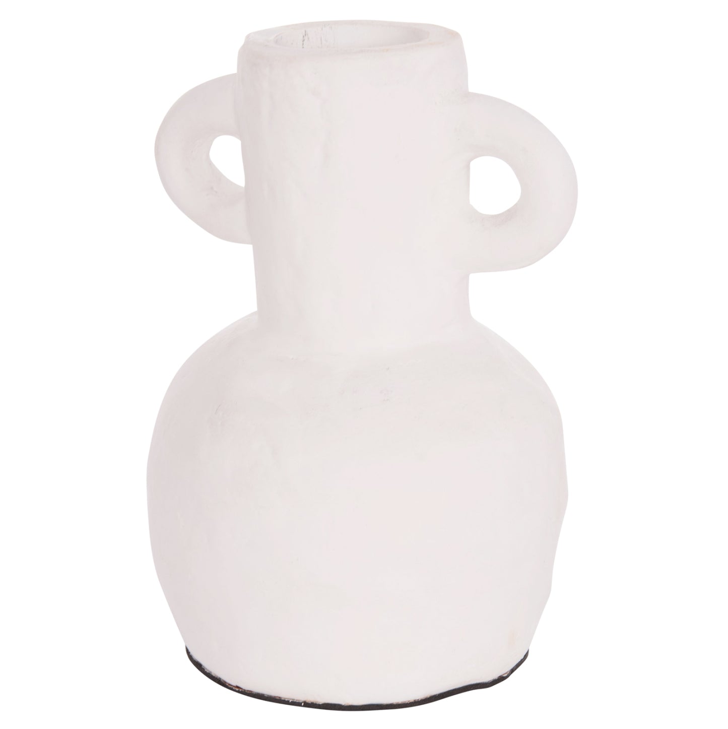 DECORATIVE VASE SERIES CLAYVON HM4406 TERRACOTTA IN WHITE COLOR Φ14x20Hcm.