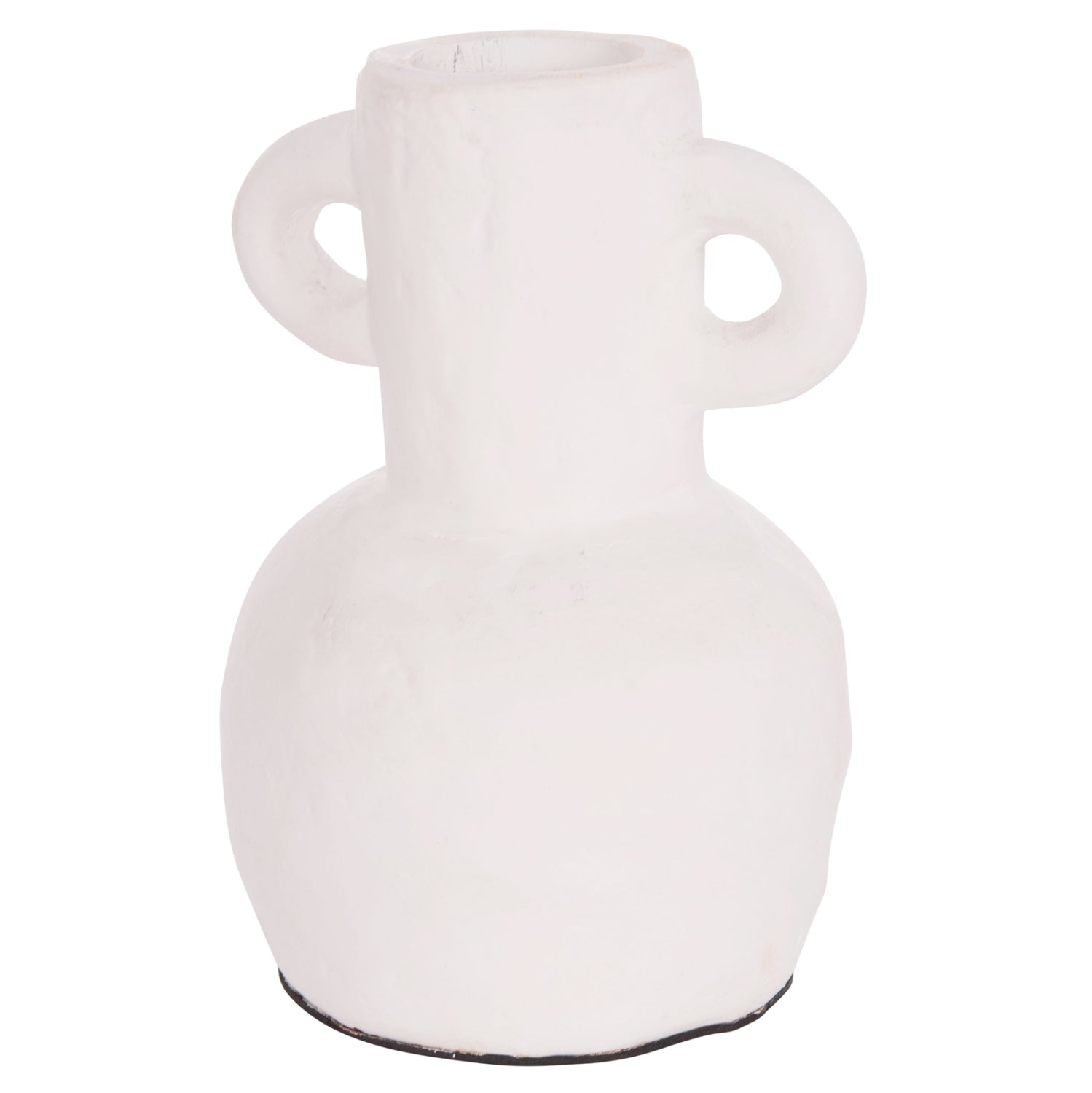 DECORATIVE VASE SERIES CLAYVON HM4406 TERRACOTTA IN WHITE COLOR Φ14x20Hcm.
