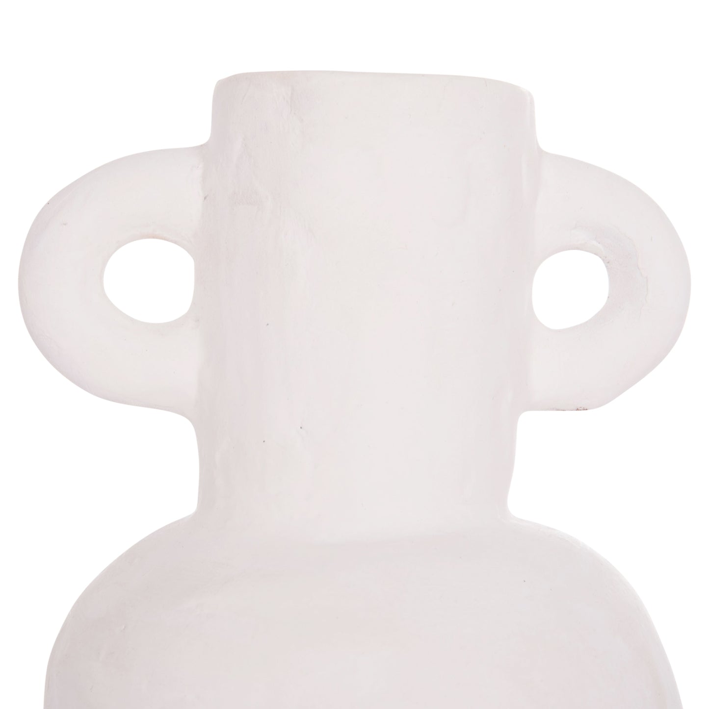 DECORATIVE VASE SERIES CLAYVON HM4406 TERRACOTTA IN WHITE COLOR Φ14x20Hcm.