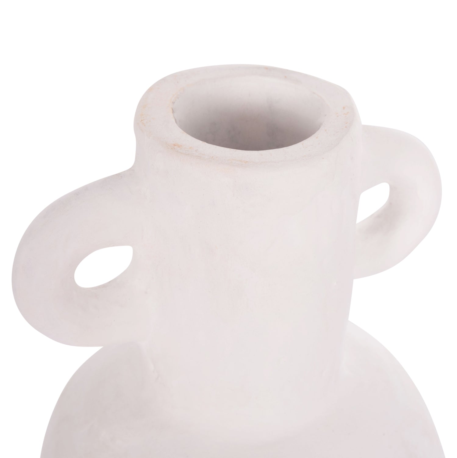 DECORATIVE VASE SERIES CLAYVON HM4406 TERRACOTTA IN WHITE COLOR Φ14x20Hcm.
