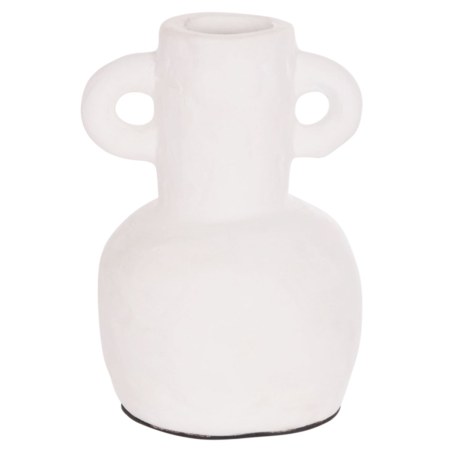 DECORATIVE VASE SERIES CLAYVON HM4406 TERRACOTTA IN WHITE COLOR Φ14x20Hcm.