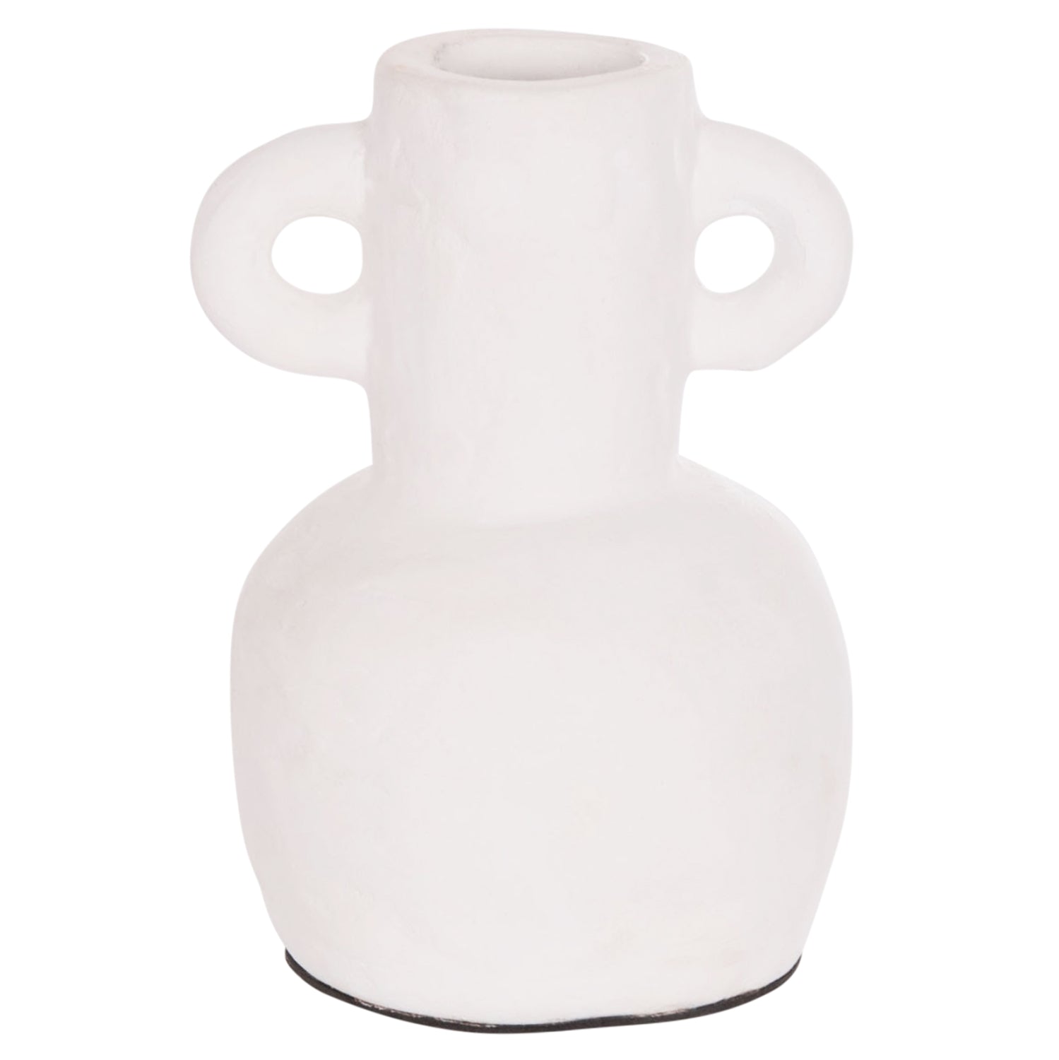 DECORATIVE VASE SERIES CLAYVON HM4406 TERRACOTTA IN WHITE COLOR Φ14x20Hcm.