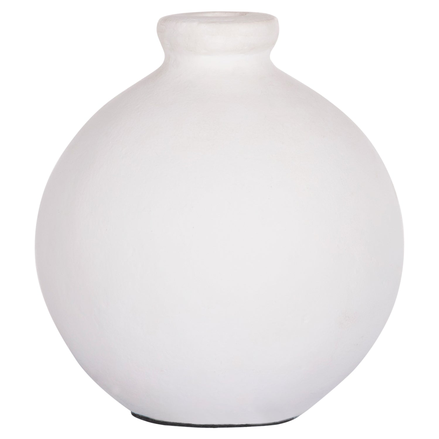 DECORATIVE VASE SERIES CLAYVON HM4410 TERRACOTTA IN WHITE COLOR 18x18x20Hcm.