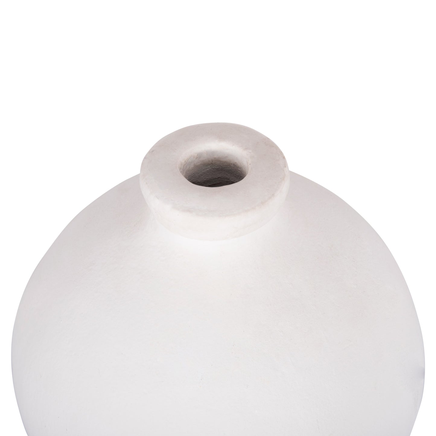 DECORATIVE VASE SERIES CLAYVON HM4410 TERRACOTTA IN WHITE COLOR 18x18x20Hcm.