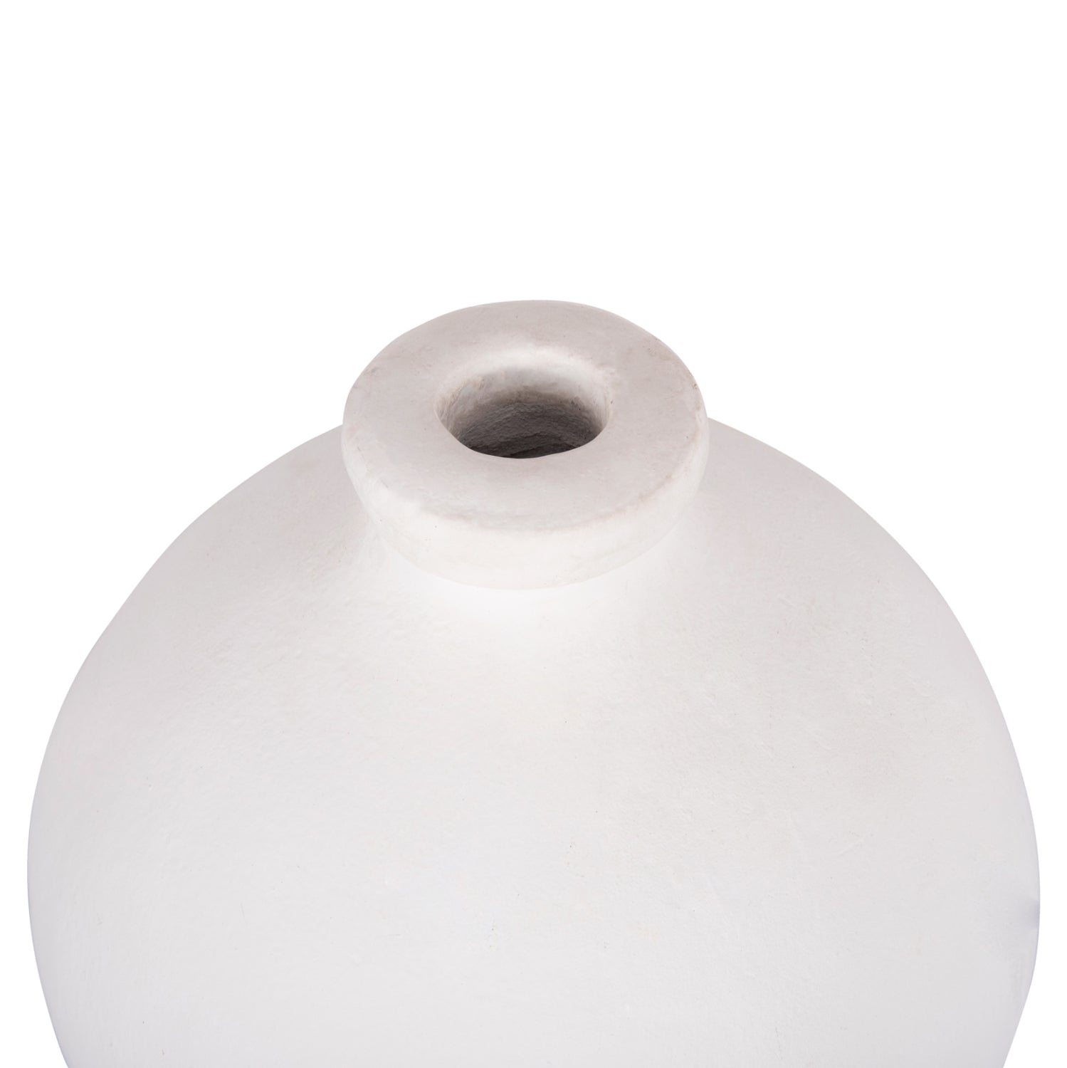 DECORATIVE VASE SERIES CLAYVON HM4410 TERRACOTTA IN WHITE COLOR 18x18x20Hcm.