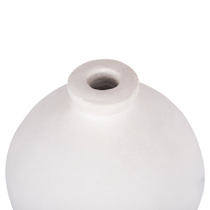 DECORATIVE VASE SERIES CLAYVON HM4410 TERRACOTTA IN WHITE COLOR 18x18x20Hcm.