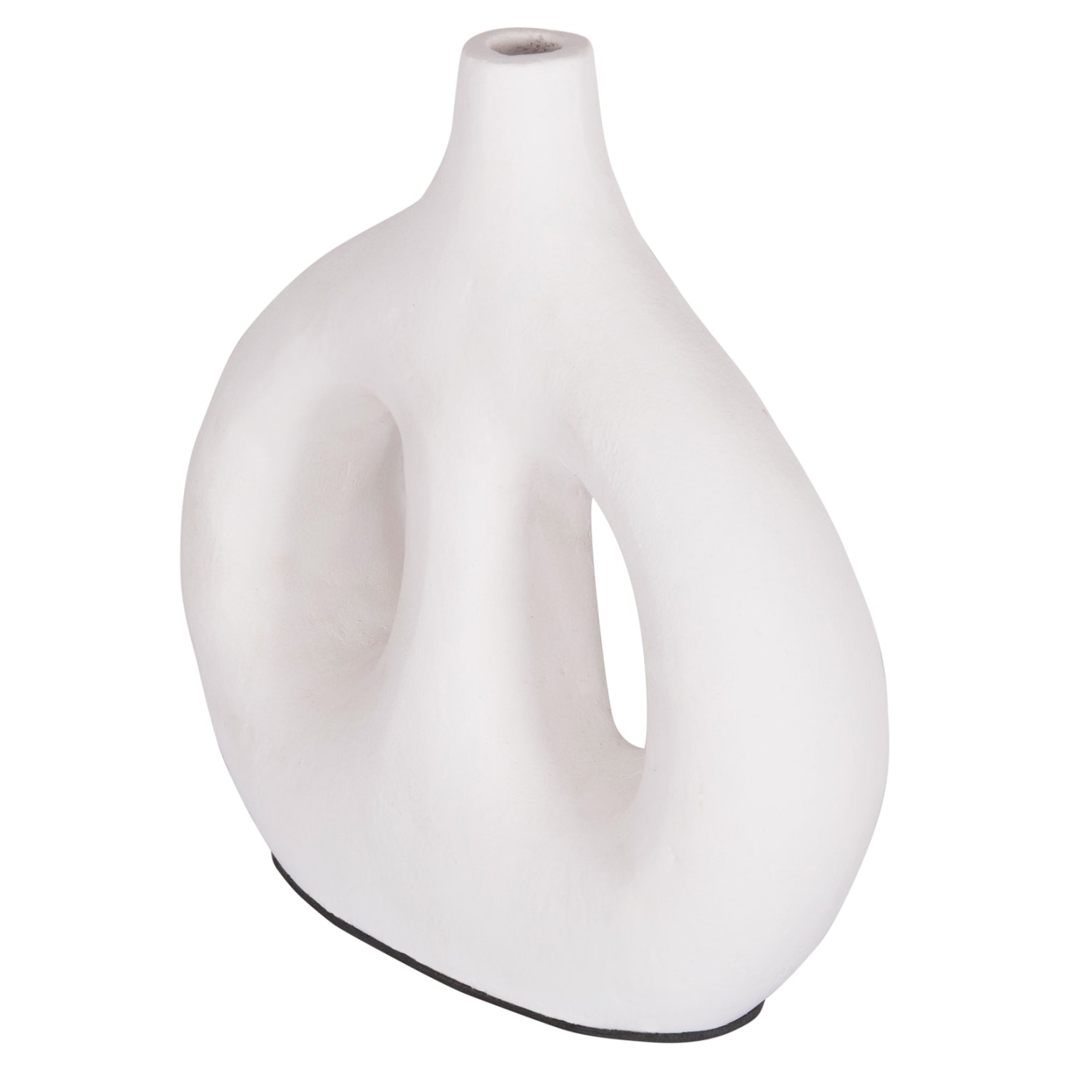 DECORATIVE VASE SERIES CLAYVON HM4413 TERRACOTTA IN WHITE COLOR 23.5x8x24.5Hcm.
