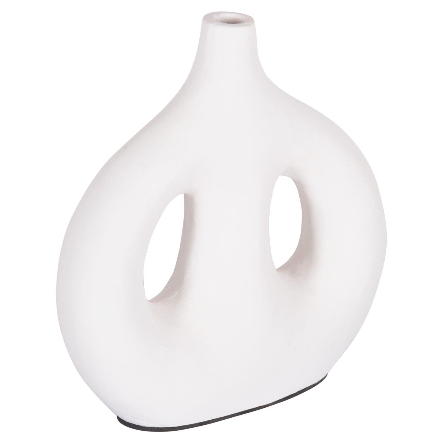 DECORATIVE VASE SERIES CLAYVON HM4413 TERRACOTTA IN WHITE COLOR 23.5x8x24.5Hcm.