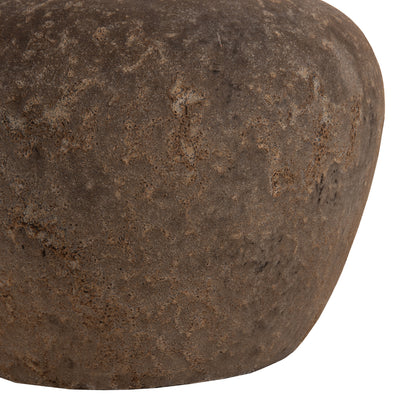 DECORATIVE VASE ZATI HM7931 TERRACOTTA IN GREY COLORING Φ34x26Hcm.
