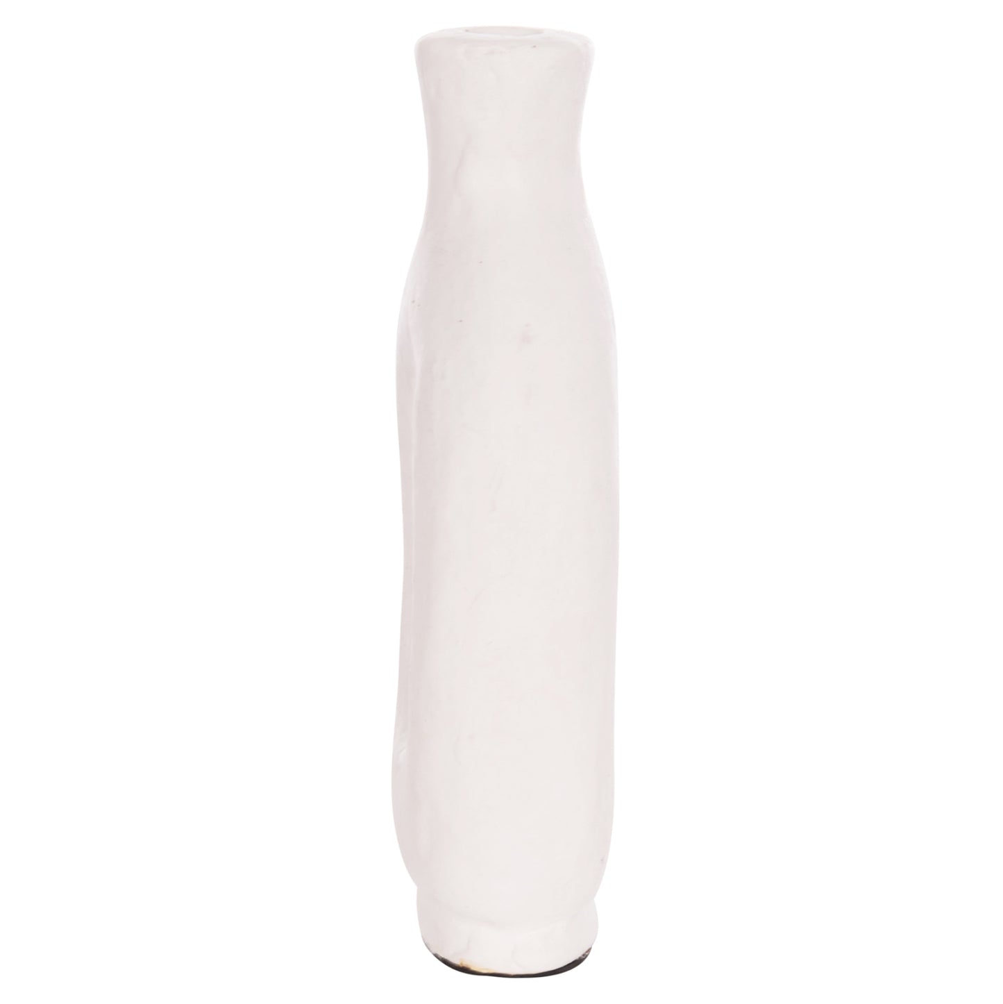 DECORATIVE VASE SERIES CLAYVON HM4409 TERRACOTTA IN WHITE COLOR 10x5x21Hcm.