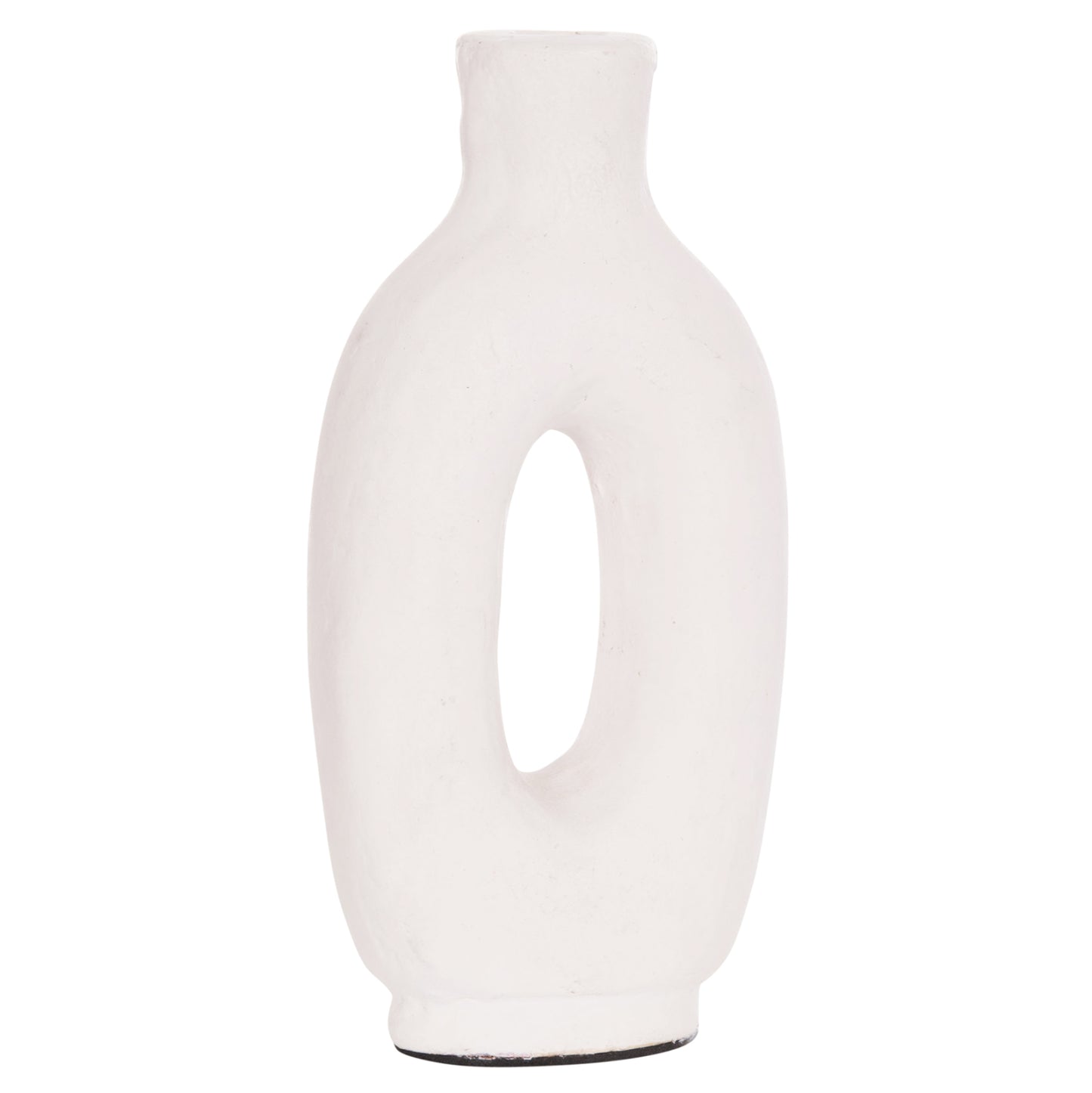DECORATIVE VASE SERIES CLAYVON HM4409 TERRACOTTA IN WHITE COLOR 10x5x21Hcm.