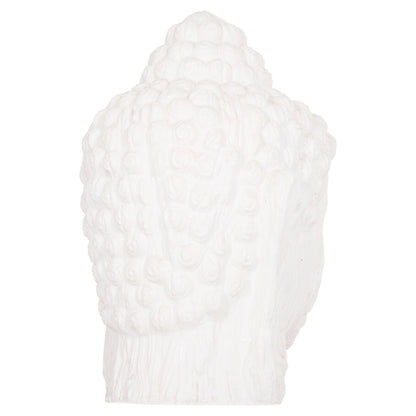 FLOOR DECORATION BUDDHA HEAD HM4385.02 PLASTER IN WHITE 90x90x100Hcm.