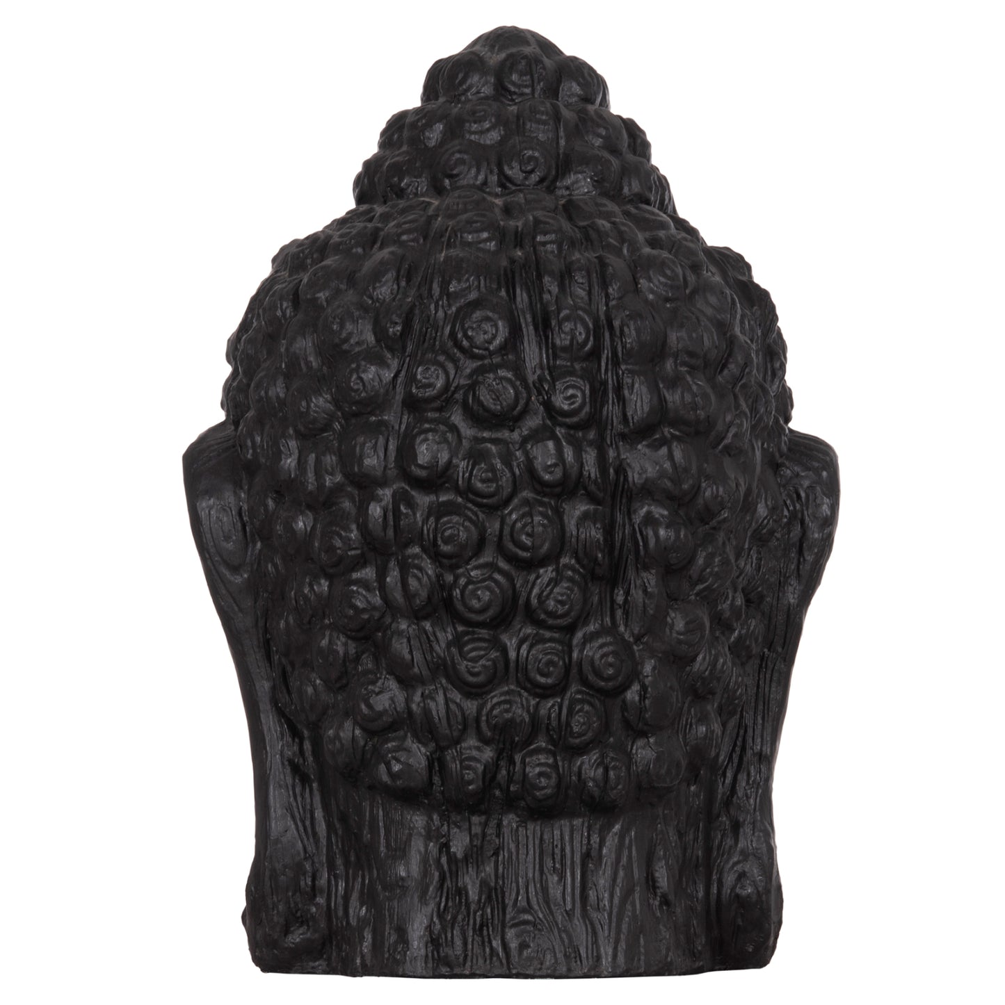 FLOOR DECORATION BUDDHA HEAD HM4385.01 PLASTER IN BLACK 90x90x100Hcm.
