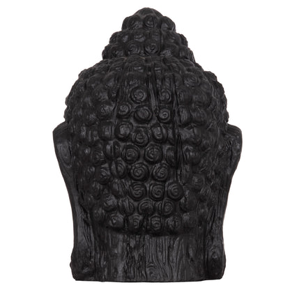 FLOOR DECORATION BUDDHA HEAD HM4385.01 PLASTER IN BLACK 90x90x100Hcm.