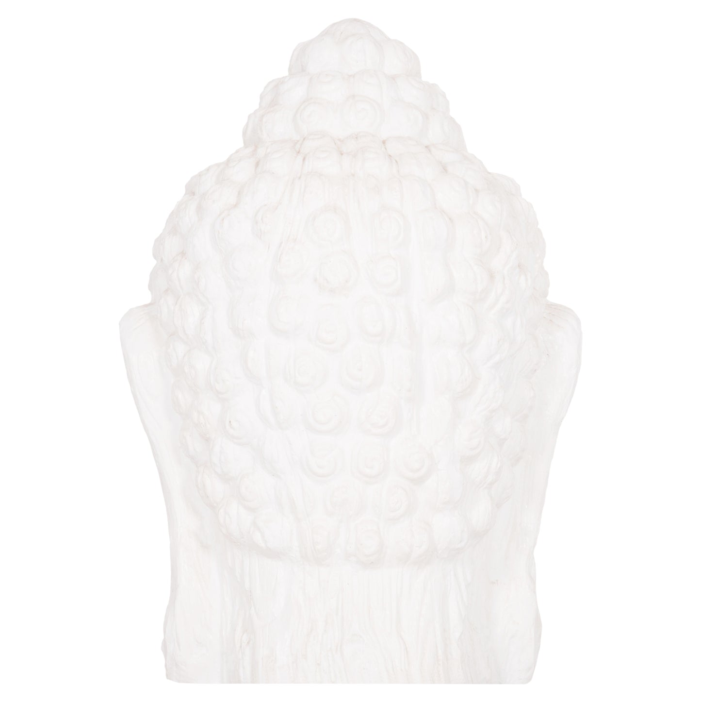 FLOOR DECORATION BUDDHA HEAD HM4385.02 PLASTER IN WHITE 90x90x100Hcm.