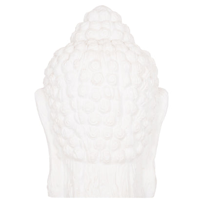 FLOOR DECORATION BUDDHA HEAD HM4385.02 PLASTER IN WHITE 90x90x100Hcm.