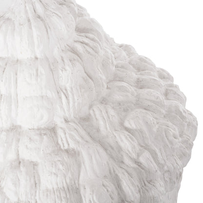 FLOOR DECORATION BUDDHA HEAD HM4385.02 PLASTER IN WHITE 90x90x100Hcm.