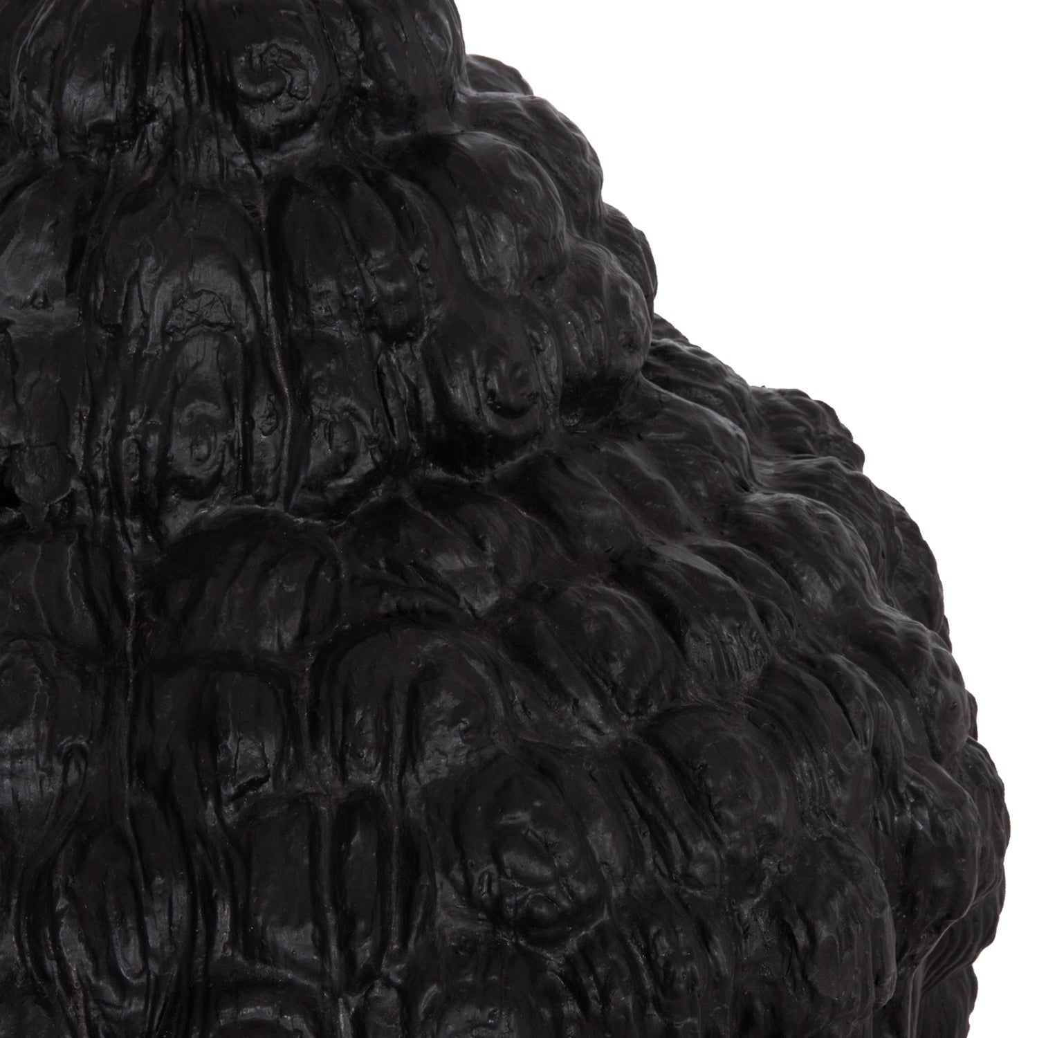 FLOOR DECORATION BUDDHA HEAD HM4385.01 PLASTER IN BLACK 90x90x100Hcm.